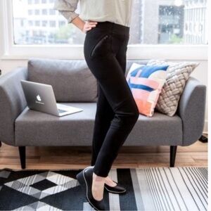 Betabrand‎ Skinny Leg Moto Dress Pant Yoga Pants Black Small